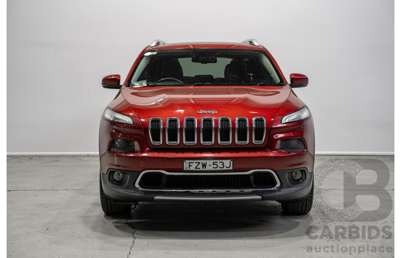 06/2015 Jeep Cherokee Limited (4x4) KL MY15 4D Wagon Red 3.2L