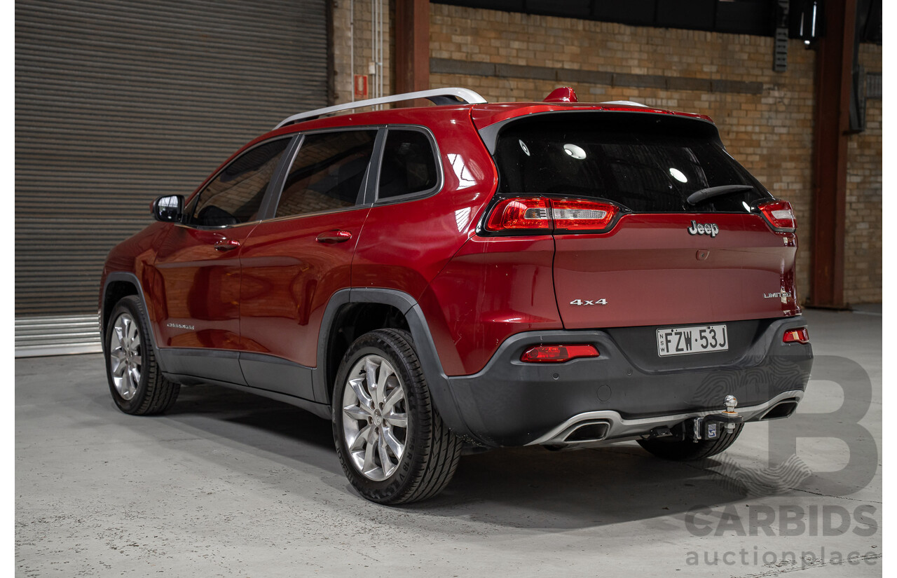 06/2015 Jeep Cherokee Limited (4x4) KL MY15 4D Wagon Red 3.2L