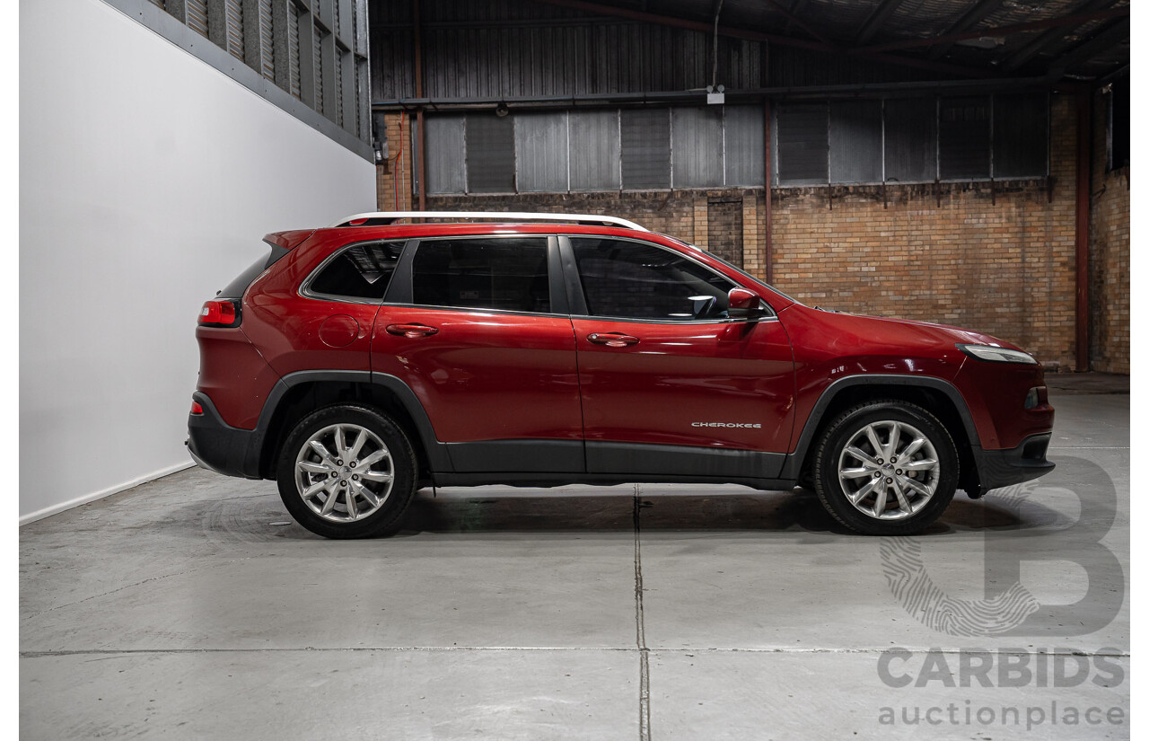 06/2015 Jeep Cherokee Limited (4x4) KL MY15 4D Wagon Red 3.2L