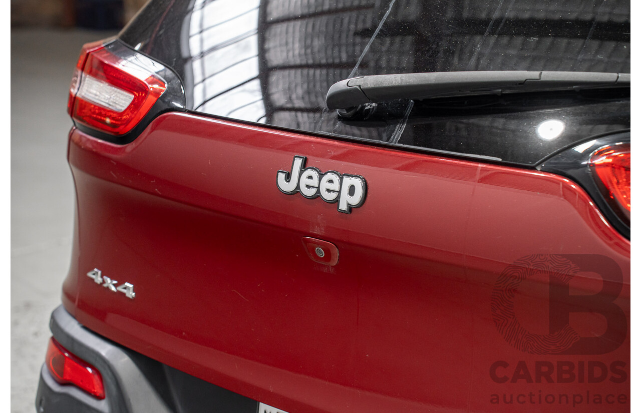 06/2015 Jeep Cherokee Limited (4x4) KL MY15 4D Wagon Red 3.2L