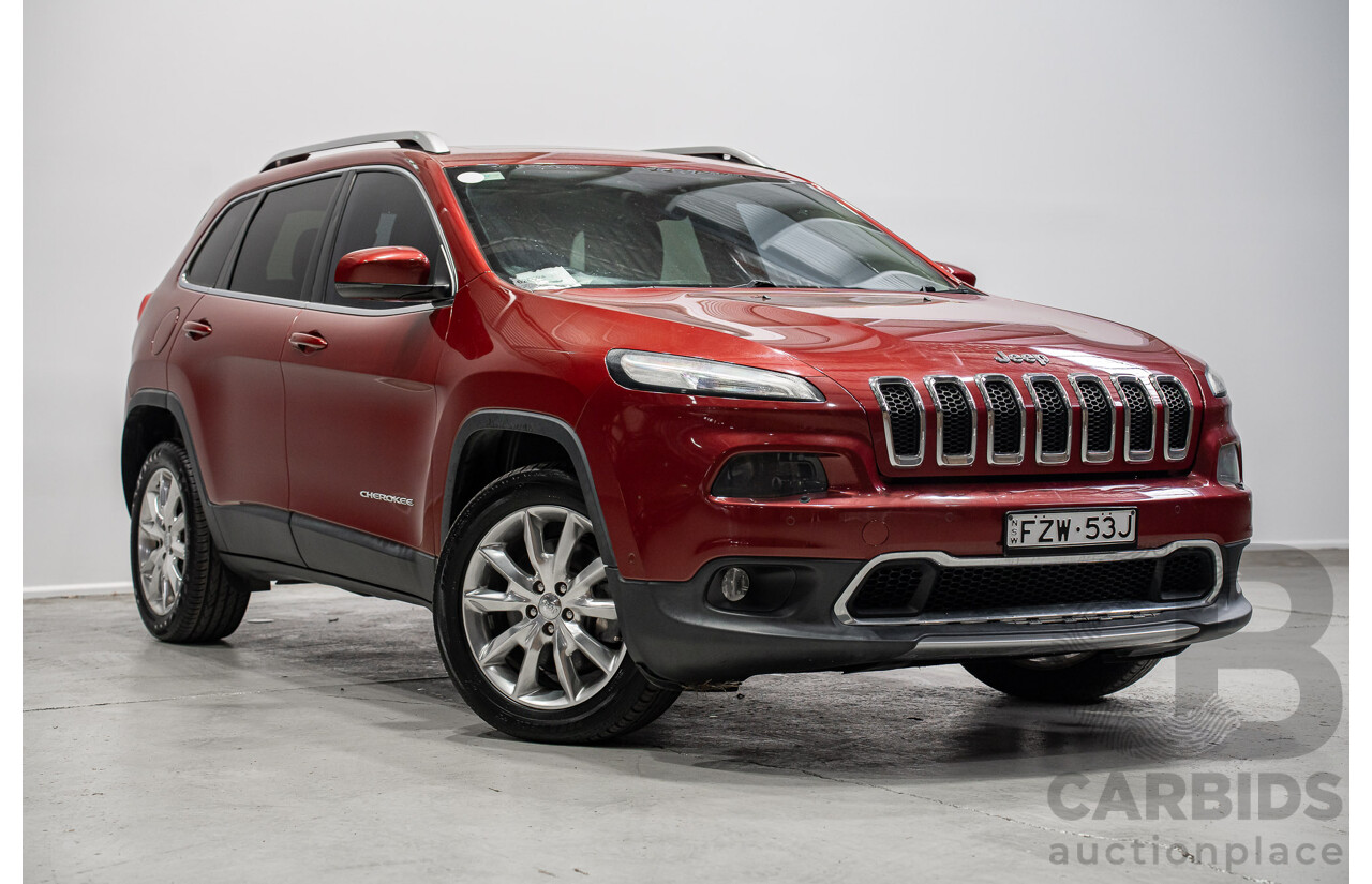 06/2015 Jeep Cherokee Limited (4x4) KL MY15 4D Wagon Red 3.2L