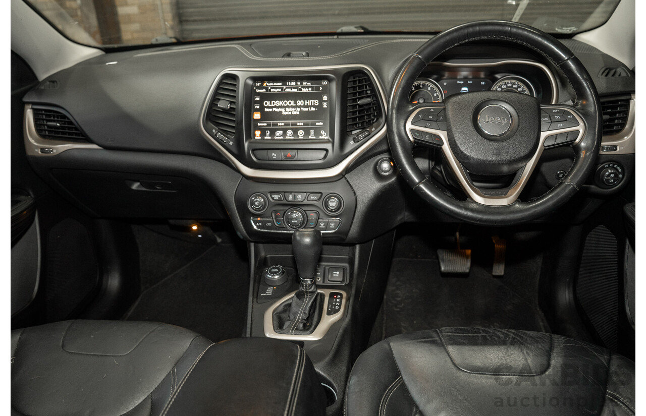 06/2015 Jeep Cherokee Limited (4x4) KL MY15 4D Wagon Red 3.2L