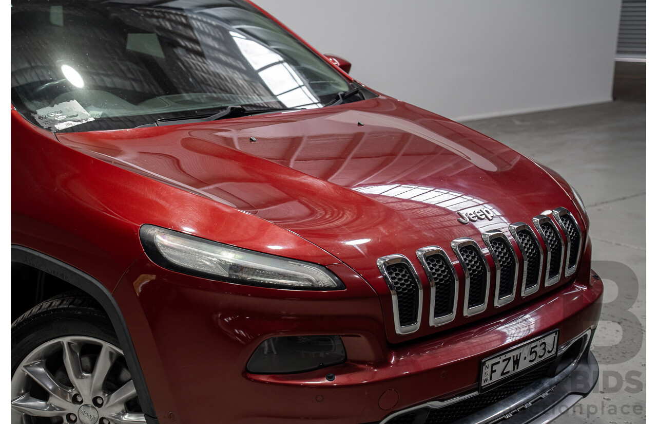 06/2015 Jeep Cherokee Limited (4x4) KL MY15 4D Wagon Red 3.2L
