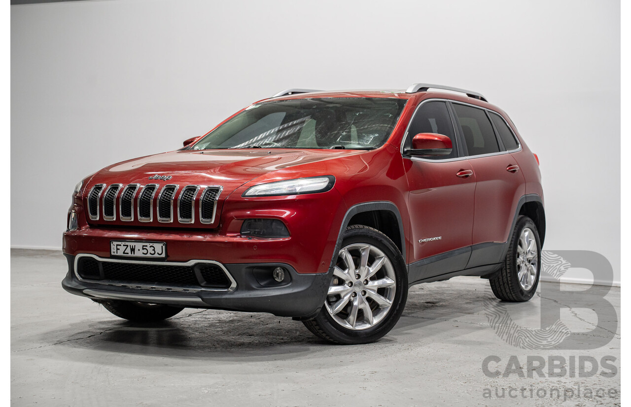 06/2015 Jeep Cherokee Limited (4x4) KL MY15 4D Wagon Red 3.2L