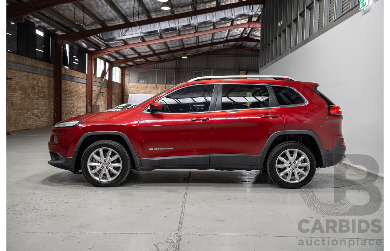 06/2015 Jeep Cherokee Limited (4x4) KL MY15 4D Wagon Red 3.2L