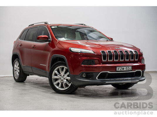 06/2015 Jeep Cherokee Limited (4x4) KL MY15 4D Wagon Red 3.2L