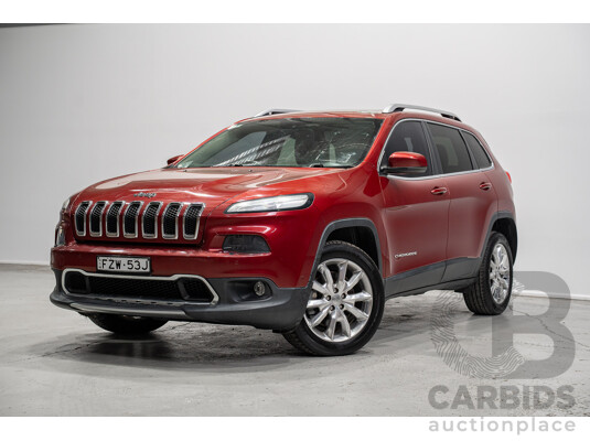 06/2015 Jeep Cherokee Limited (4x4) KL MY15 4D Wagon Red 3.2L
