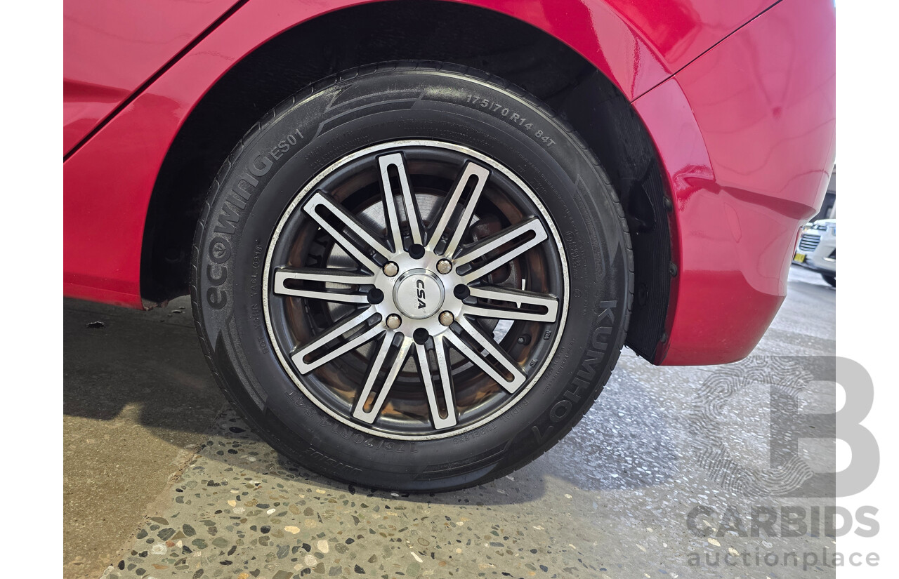 10/2016 Hyundai Accent ACTIVE RB4 MY16 5d Hatchback Red 1.4L
