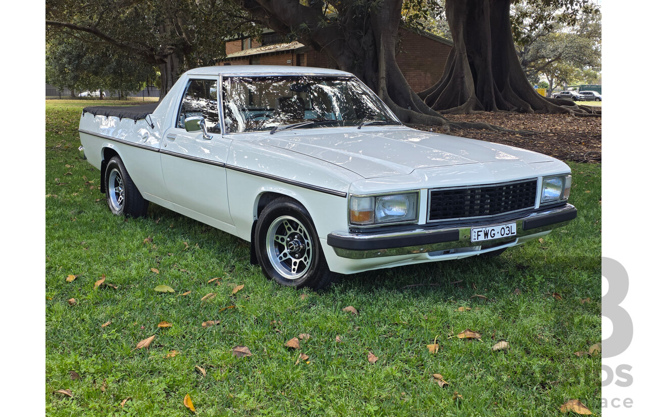8/1981 Holden WB 2d Utility White V8 4.2L