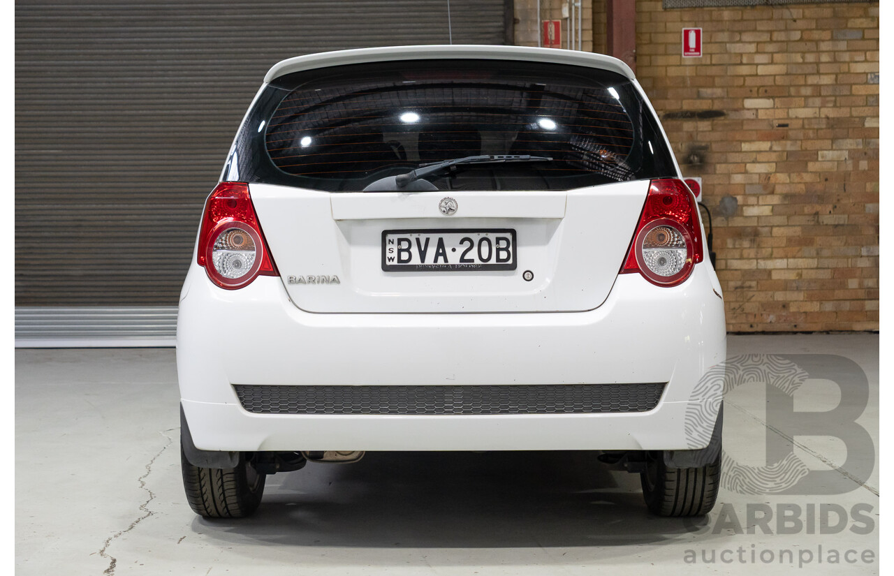 01/2011 Holden Barina TK MY11 5d Hatchback White 1.6L