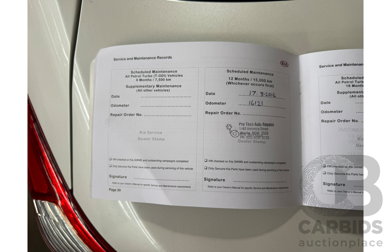 06/2015 Kia Cerato S YD MY15 4D Sedan White 1.8L