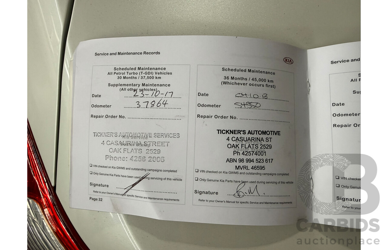 06/2015 Kia Cerato S YD MY15 4D Sedan White 1.8L
