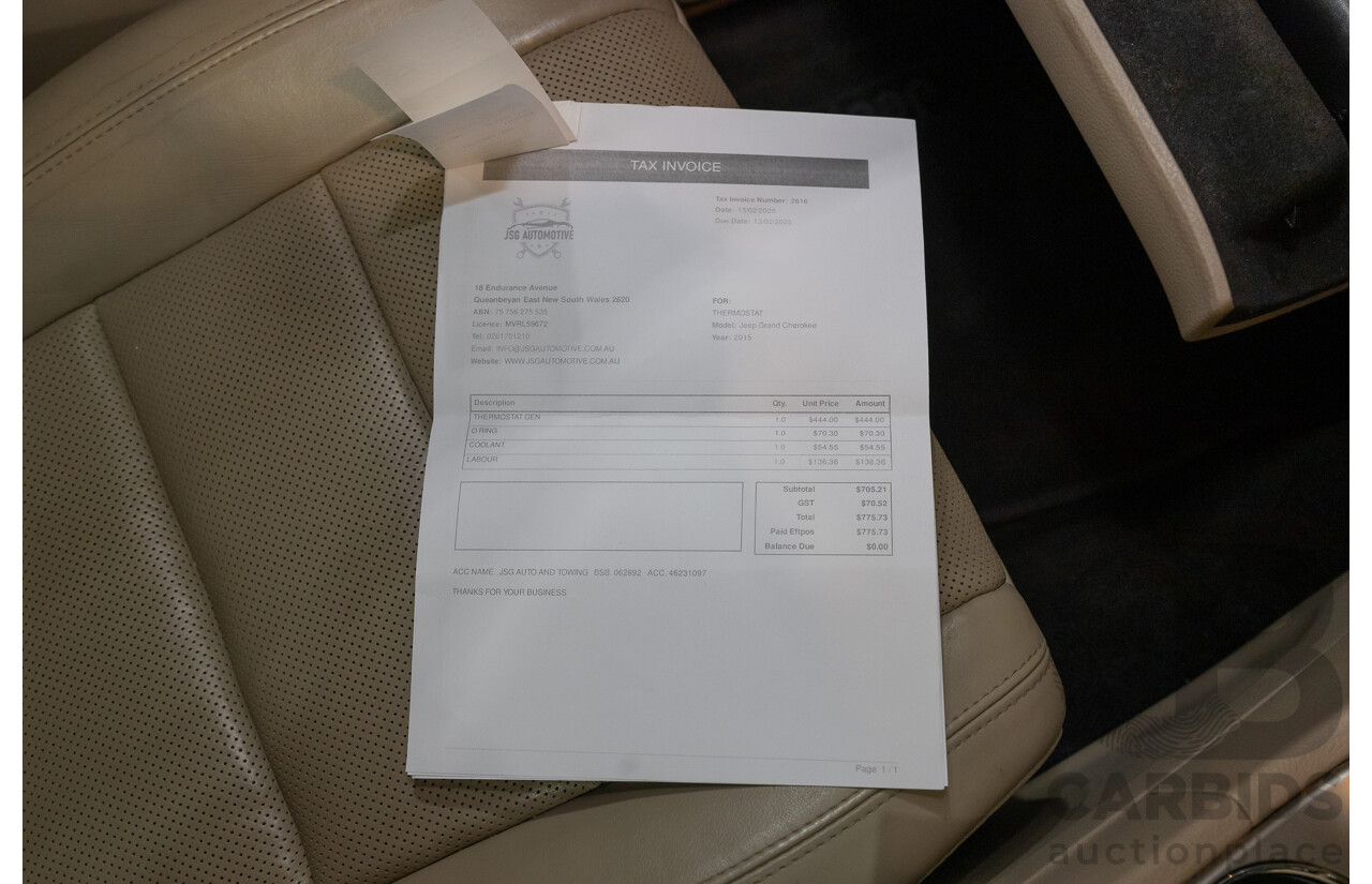 4/2015 Jeep Grand Cherokee Limited (4x4) WK MY15 4d Wagon Black Turbo Diesel V6 3.0L