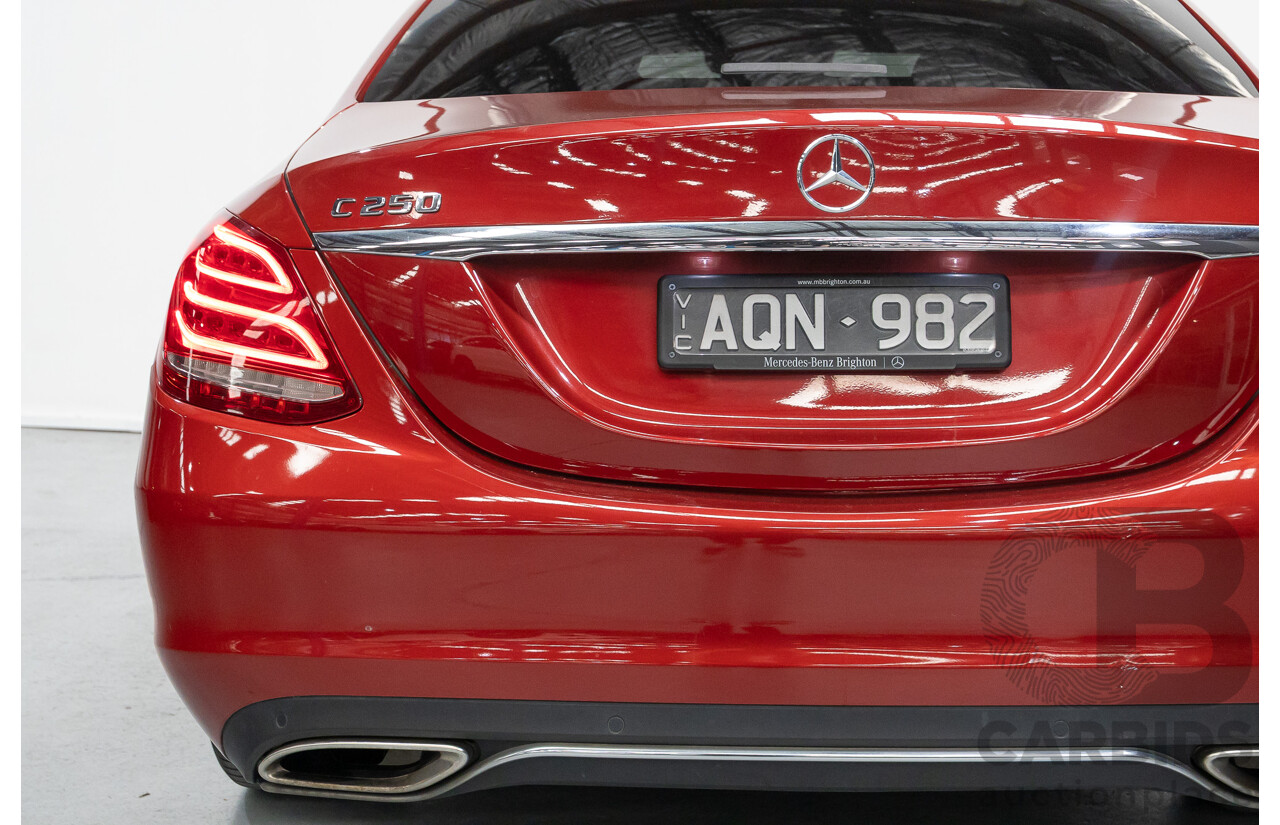 4/2017 Mercedes-Benz C250 205 MY17 4d Sedan Hyacinth Red Metallic Turbo 2.0L