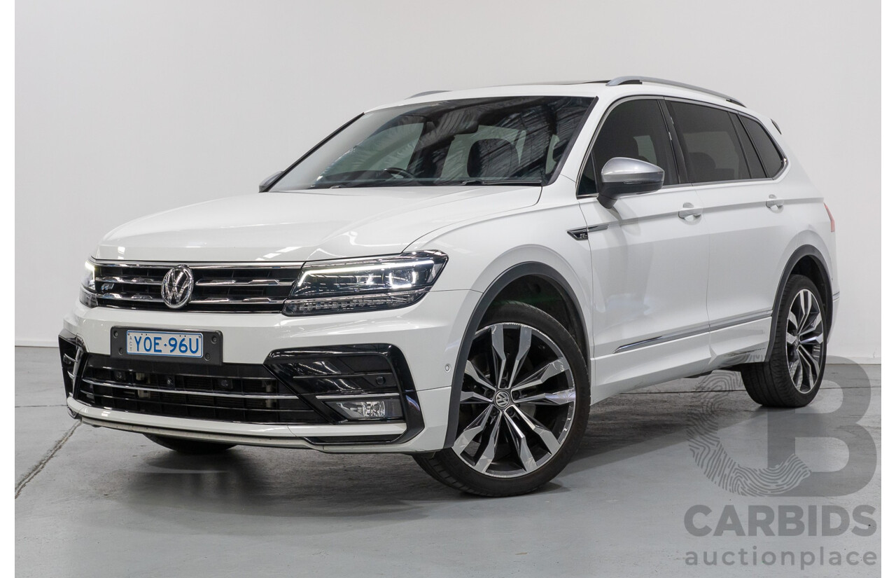 10/2019 Volkswagen Tiguan Allspace 162 TSI Highline (AWD) 5NA MY19.5 4d Wagon Pure White Turbo 2.0L - 7 Seater