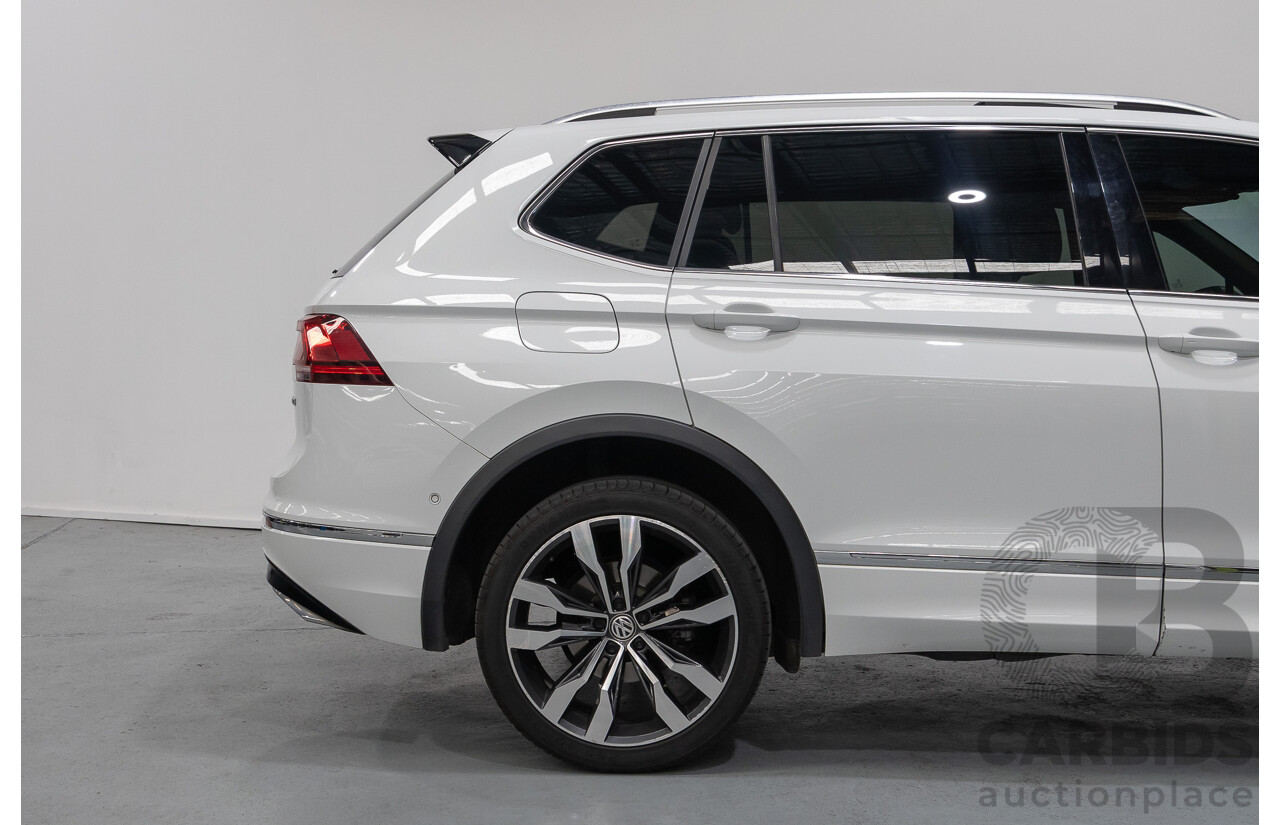 10/2019 Volkswagen Tiguan Allspace 162 TSI Highline (AWD) 5NA MY19.5 4d Wagon Pure White Turbo 2.0L - 7 Seater