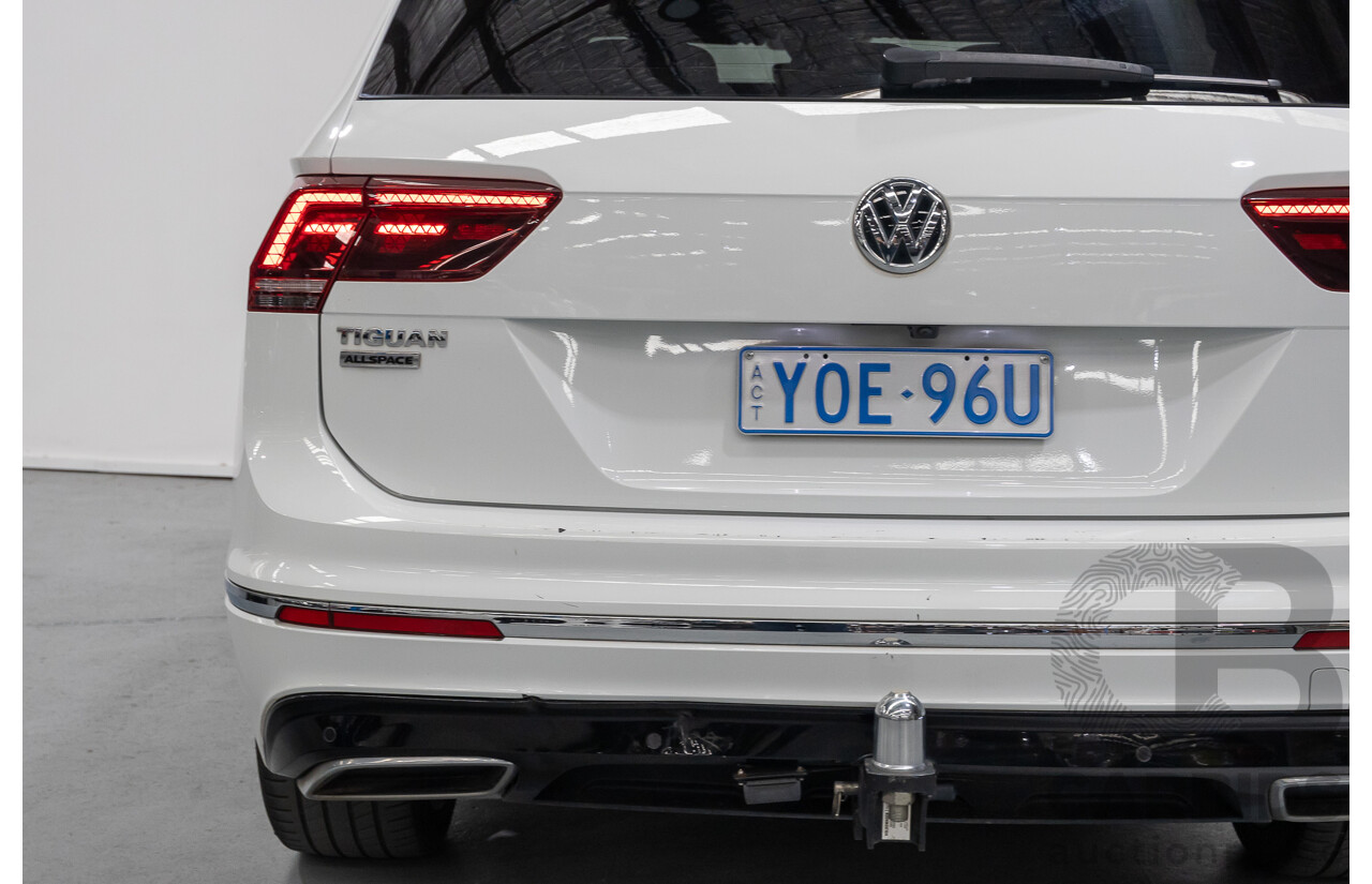 10/2019 Volkswagen Tiguan Allspace 162 TSI Highline (AWD) 5NA MY19.5 4d Wagon Pure White Turbo 2.0L - 7 Seater