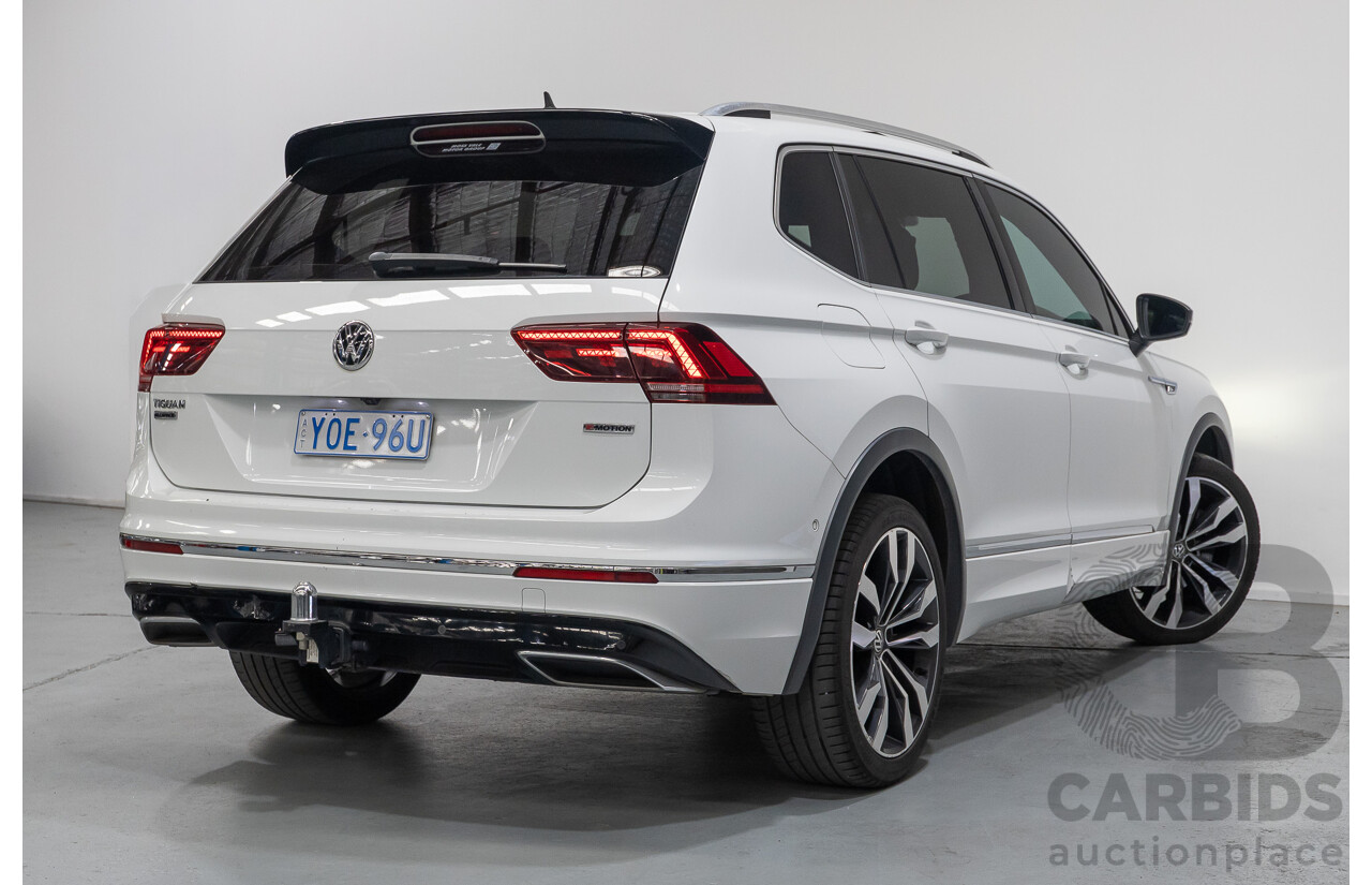 10/2019 Volkswagen Tiguan Allspace 162 TSI Highline (AWD) 5NA MY19.5 4d Wagon Pure White Turbo 2.0L - 7 Seater
