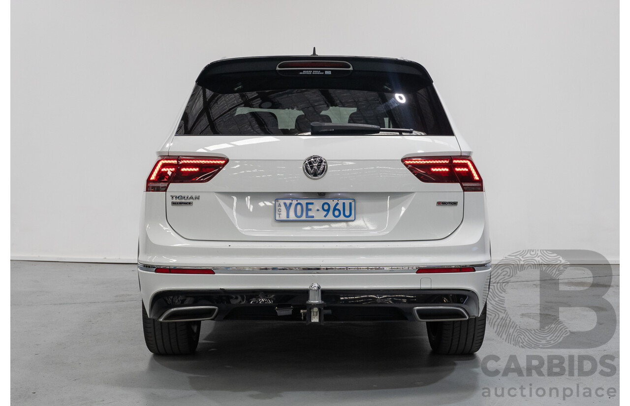 10/2019 Volkswagen Tiguan Allspace 162 TSI Highline (AWD) 5NA MY19.5 4d Wagon Pure White Turbo 2.0L - 7 Seater