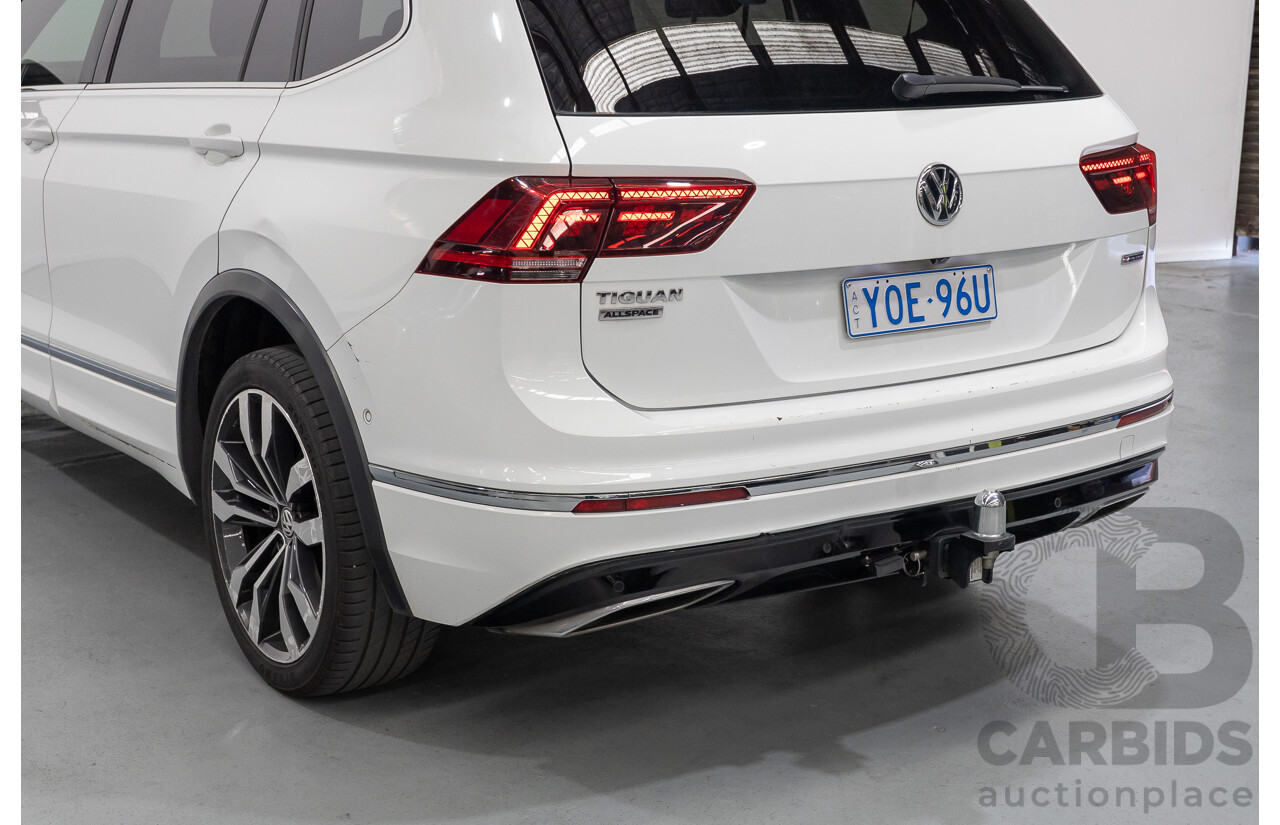10/2019 Volkswagen Tiguan Allspace 162 TSI Highline (AWD) 5NA MY19.5 4d Wagon Pure White Turbo 2.0L - 7 Seater