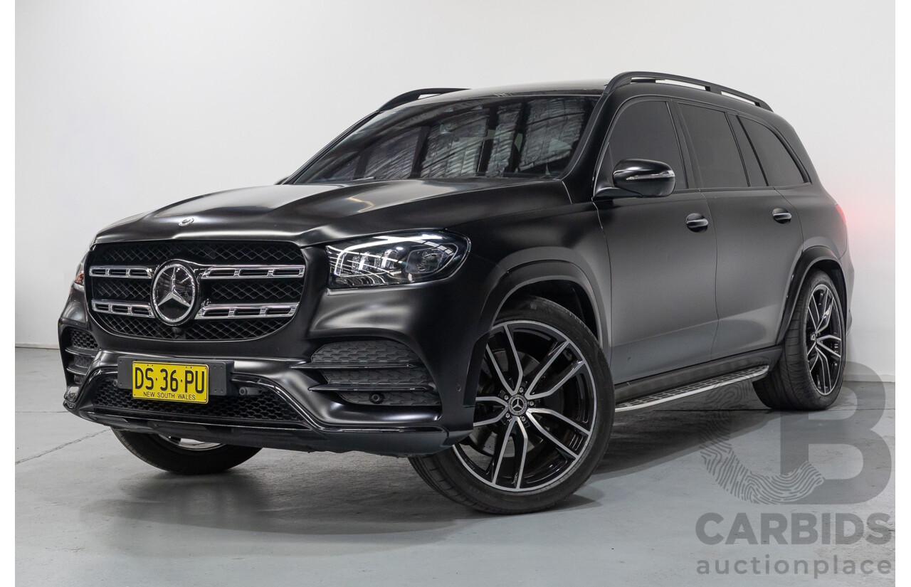 9/2021 Mercedes-Benz GLS 400d 4MATIC (AWD) X167 4d Wagon Obsidian Black Metallic / Wrapped Black Twin Turbo Diesel 2.9L