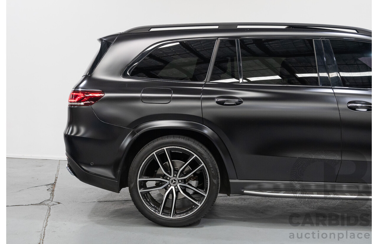 9/2021 Mercedes-Benz GLS 400d 4MATIC (AWD) X167 4d Wagon Obsidian Black Metallic / Wrapped Black Twin Turbo Diesel 2.9L