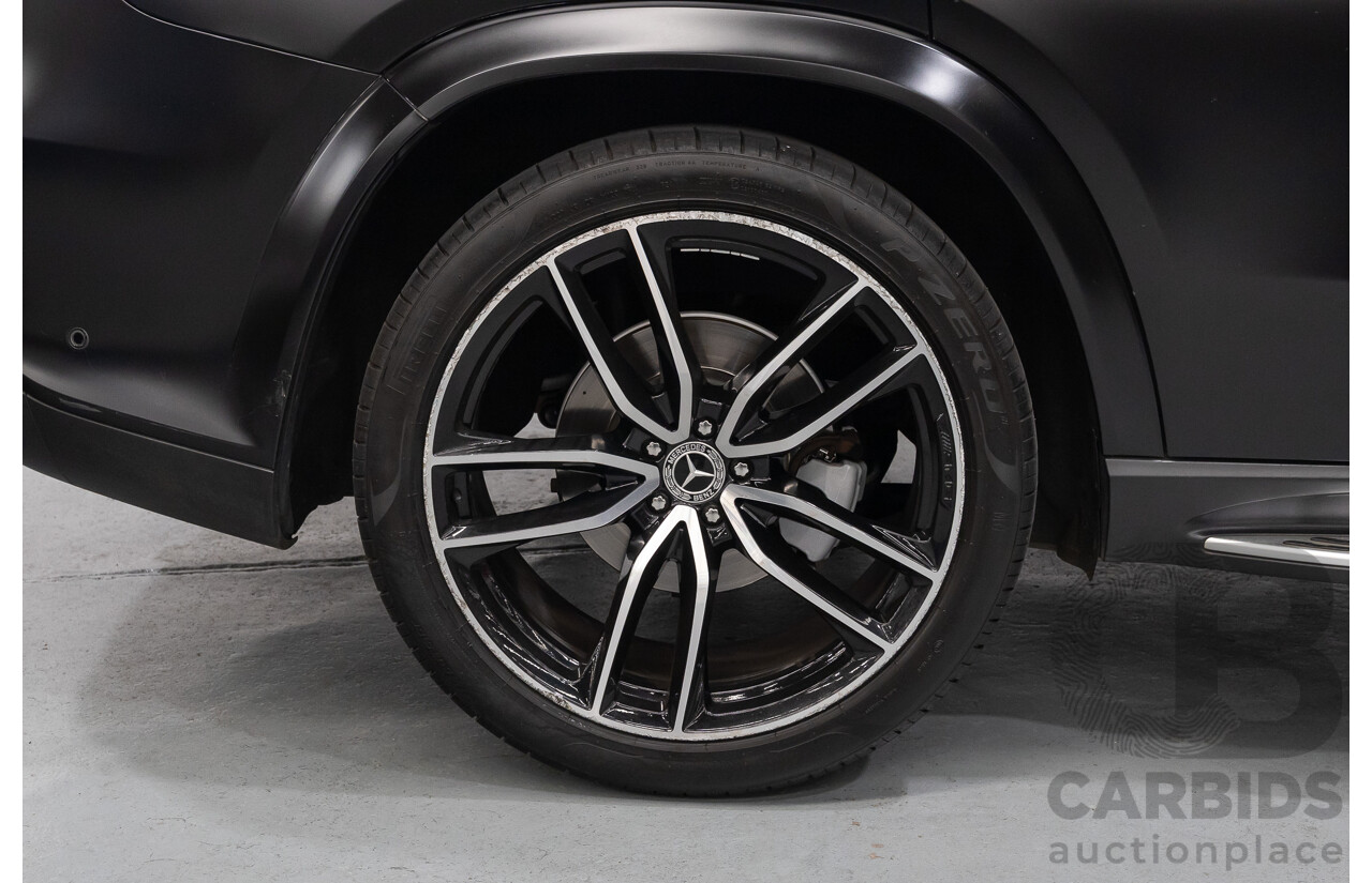 9/2021 Mercedes-Benz GLS 400d 4MATIC (AWD) X167 4d Wagon Obsidian Black Metallic / Wrapped Black Twin Turbo Diesel 2.9L