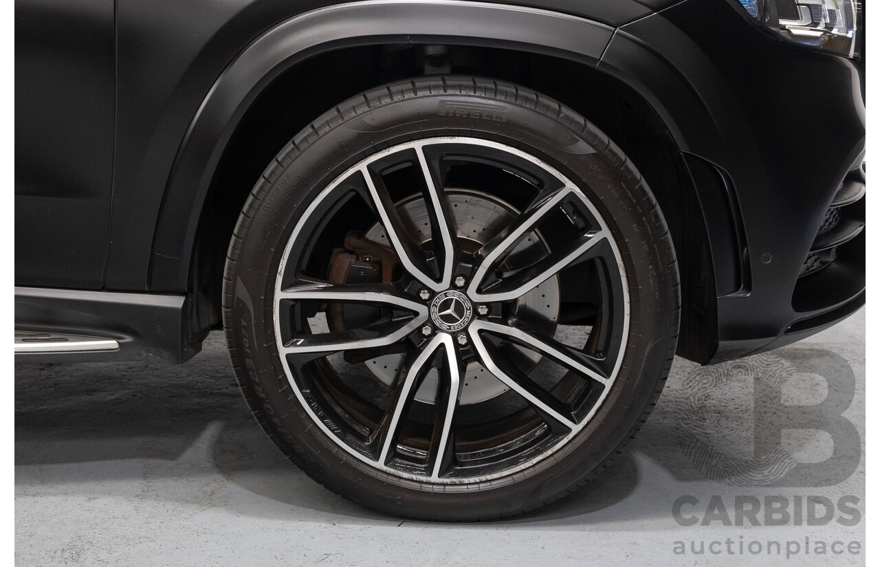 9/2021 Mercedes-Benz GLS 400d 4MATIC (AWD) X167 4d Wagon Obsidian Black Metallic / Wrapped Black Twin Turbo Diesel 2.9L