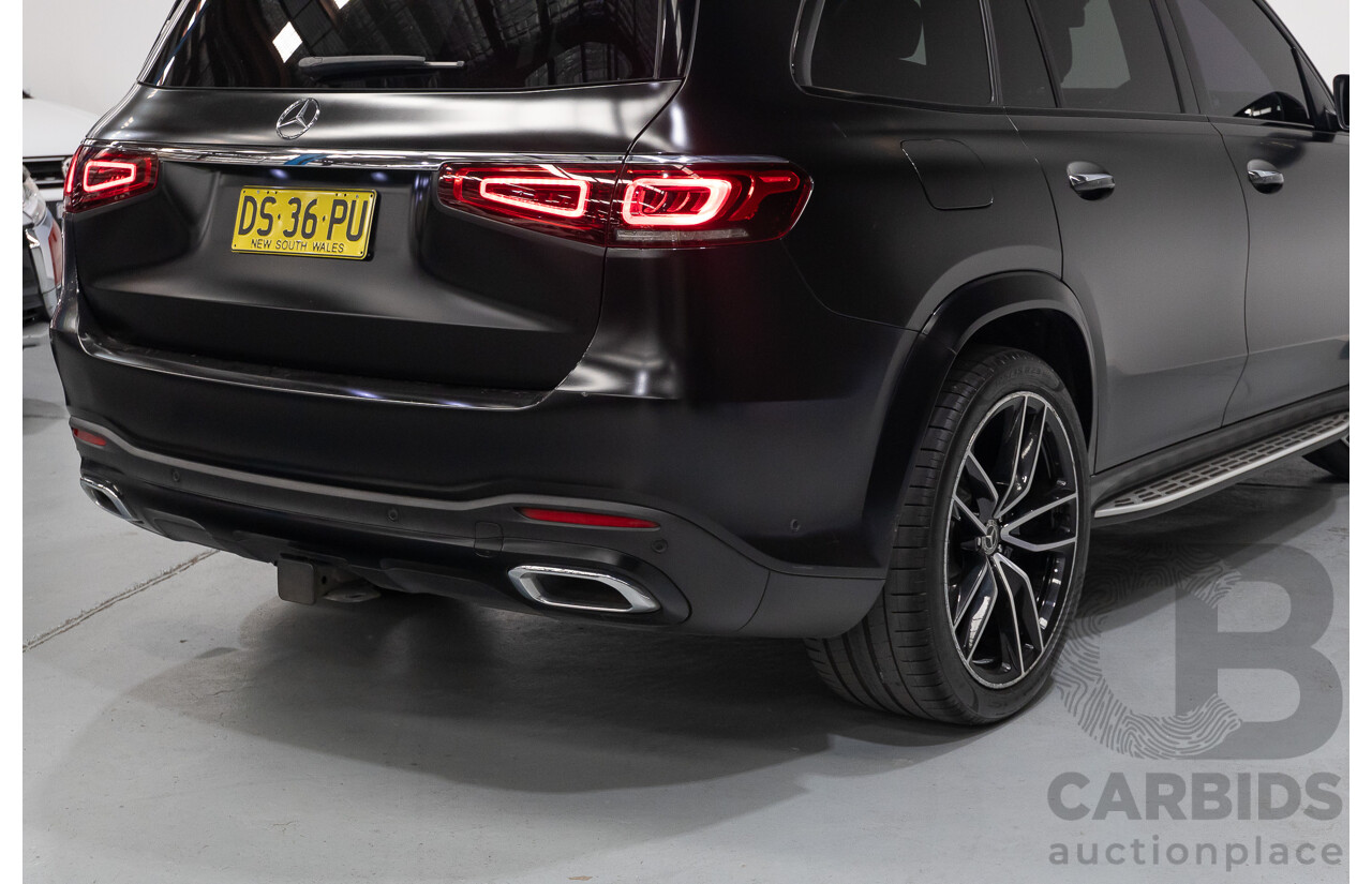 9/2021 Mercedes-Benz GLS 400d 4MATIC (AWD) X167 4d Wagon Obsidian Black Metallic / Wrapped Black Twin Turbo Diesel 2.9L