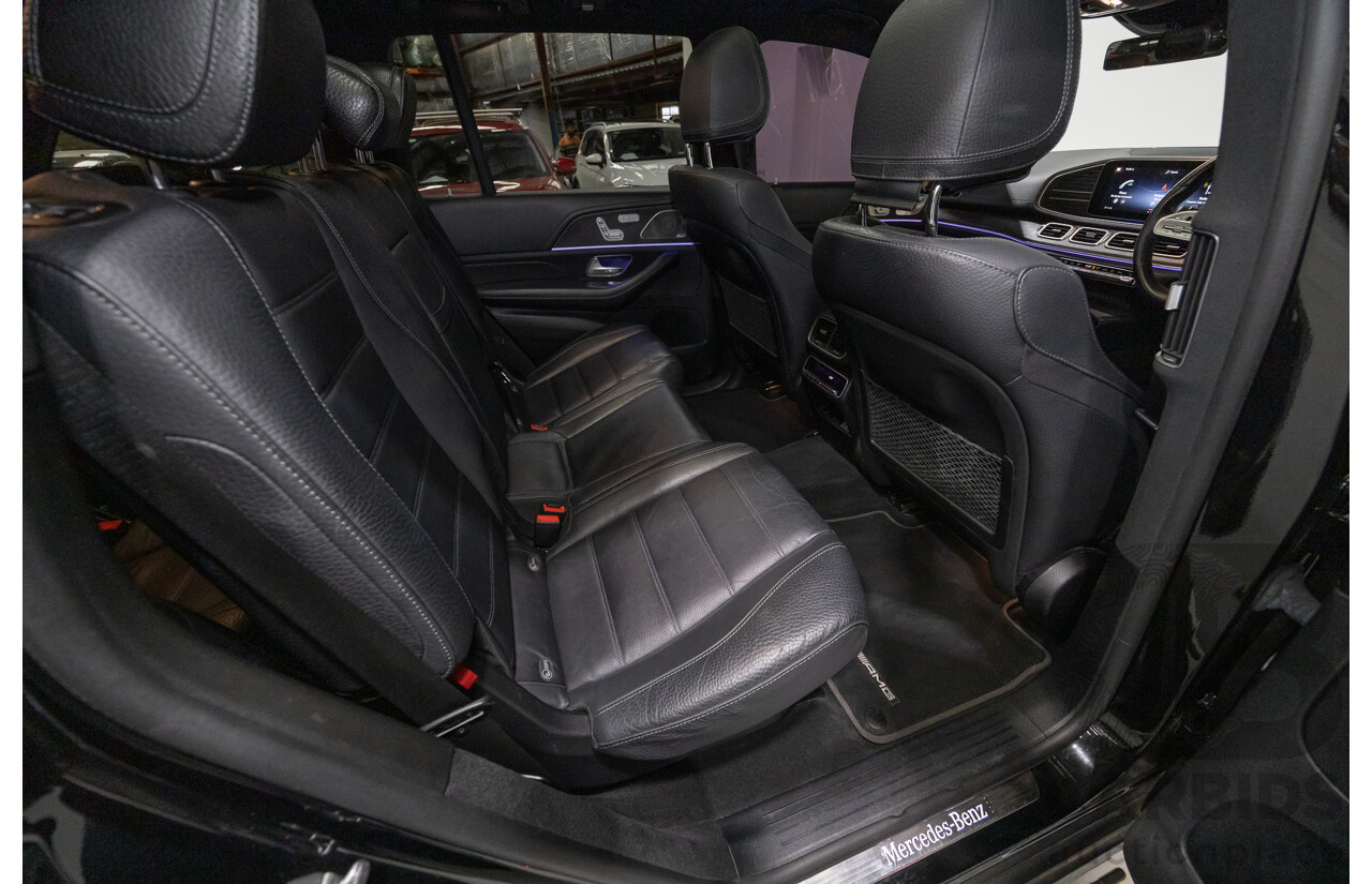 9/2021 Mercedes-Benz GLS 400d 4MATIC (AWD) X167 4d Wagon Obsidian Black Metallic / Wrapped Black Twin Turbo Diesel 2.9L