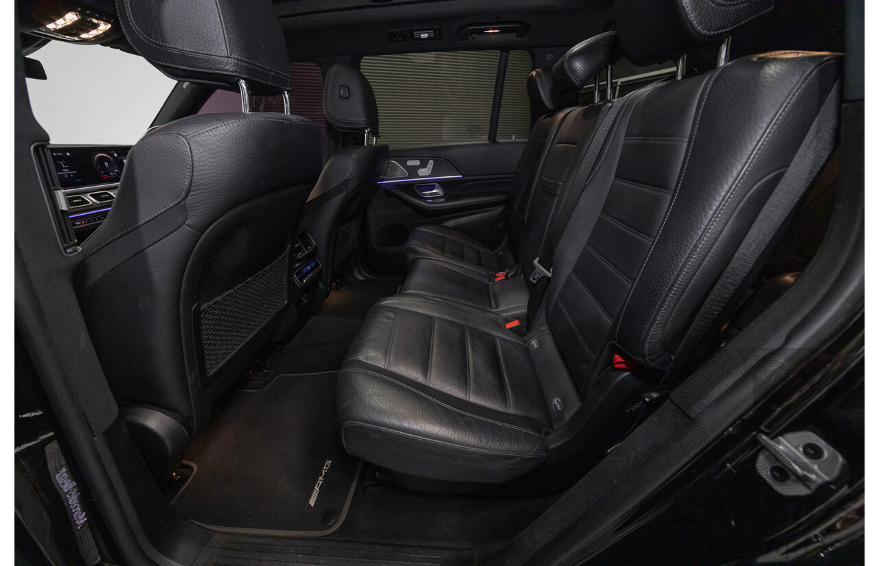 9/2021 Mercedes-Benz GLS 400d 4MATIC (AWD) X167 4d Wagon Obsidian Black Metallic / Wrapped Black Twin Turbo Diesel 2.9L