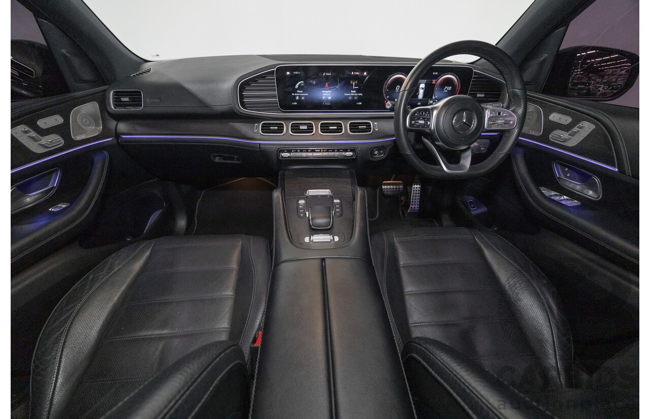 9/2021 Mercedes-Benz GLS 400d 4MATIC (AWD) X167 4d Wagon Obsidian Black Metallic / Wrapped Black Twin Turbo Diesel 2.9L