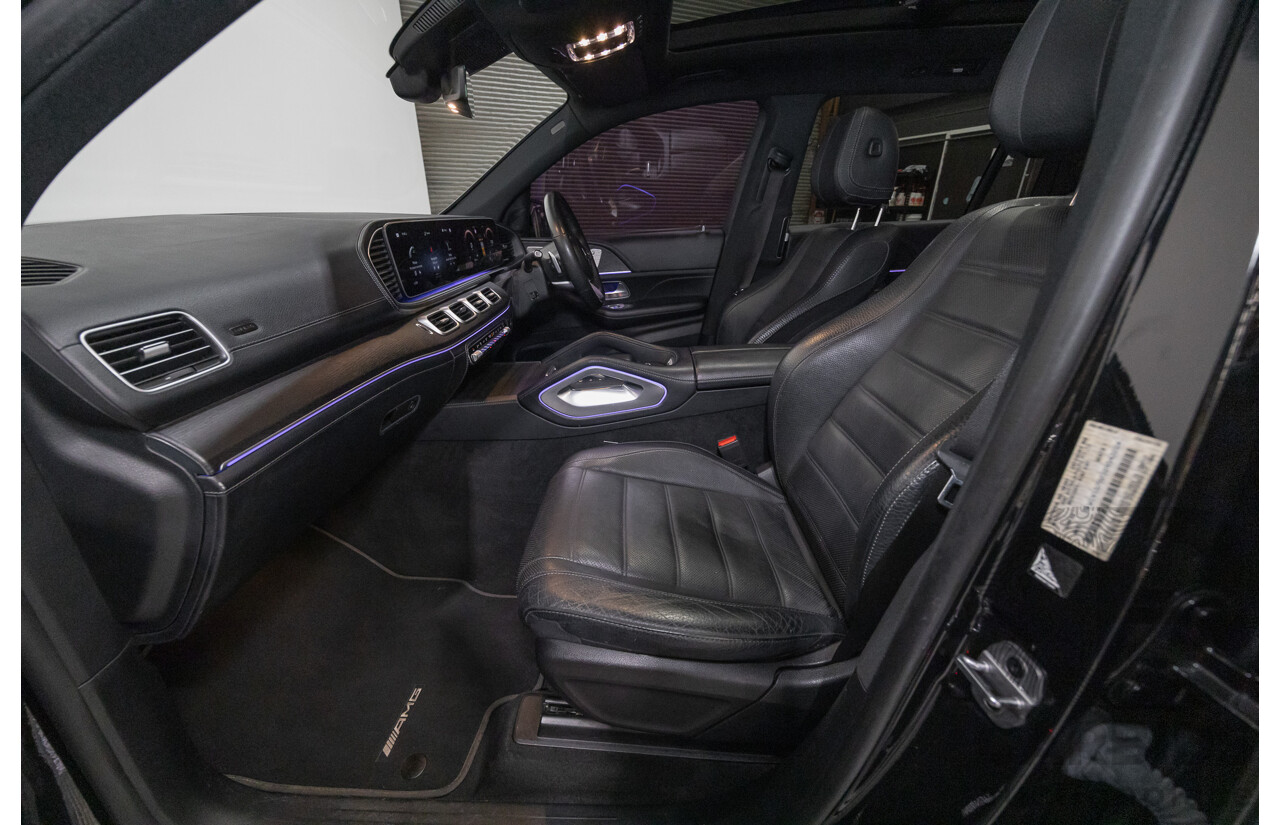9/2021 Mercedes-Benz GLS 400d 4MATIC (AWD) X167 4d Wagon Obsidian Black Metallic / Wrapped Black Twin Turbo Diesel 2.9L