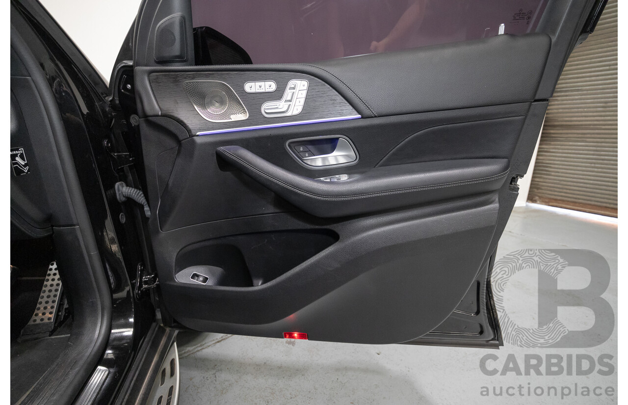 9/2021 Mercedes-Benz GLS 400d 4MATIC (AWD) X167 4d Wagon Obsidian Black Metallic / Wrapped Black Twin Turbo Diesel 2.9L