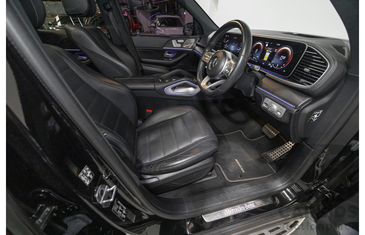 9/2021 Mercedes-Benz GLS 400d 4MATIC (AWD) X167 4d Wagon Obsidian Black Metallic / Wrapped Black Twin Turbo Diesel 2.9L