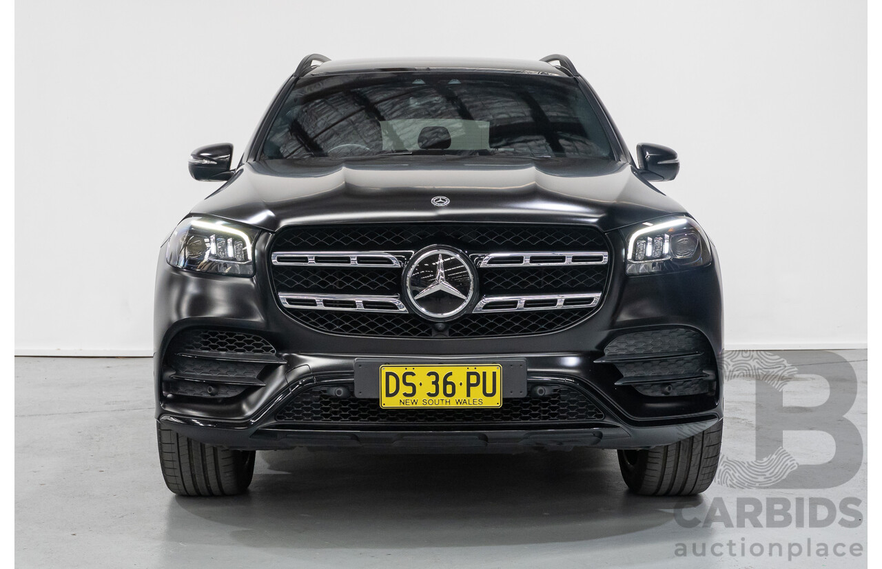 9/2021 Mercedes-Benz GLS 400d 4MATIC (AWD) X167 4d Wagon Obsidian Black Metallic / Wrapped Black Twin Turbo Diesel 2.9L