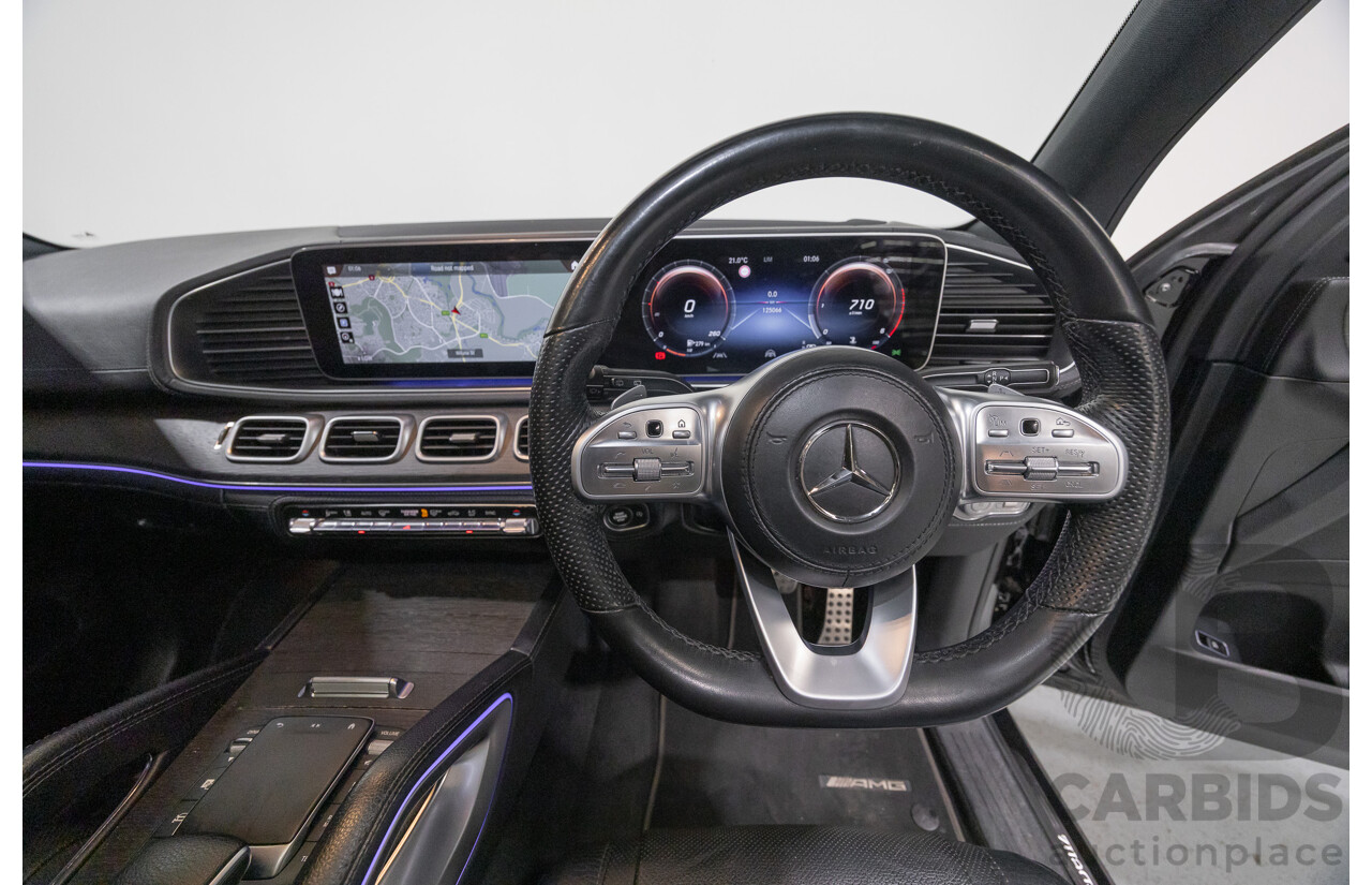 9/2021 Mercedes-Benz GLS 400d 4MATIC (AWD) X167 4d Wagon Obsidian Black Metallic / Wrapped Black Twin Turbo Diesel 2.9L
