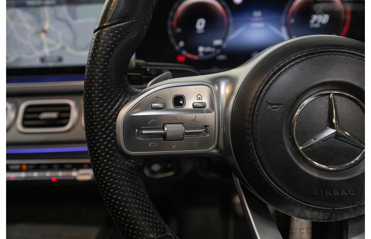 9/2021 Mercedes-Benz GLS 400d 4MATIC (AWD) X167 4d Wagon Obsidian Black Metallic / Wrapped Black Twin Turbo Diesel 2.9L