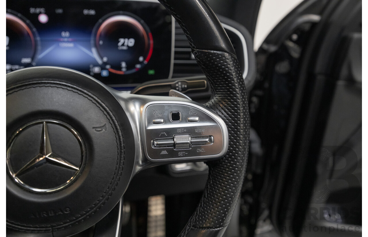 9/2021 Mercedes-Benz GLS 400d 4MATIC (AWD) X167 4d Wagon Obsidian Black Metallic / Wrapped Black Twin Turbo Diesel 2.9L