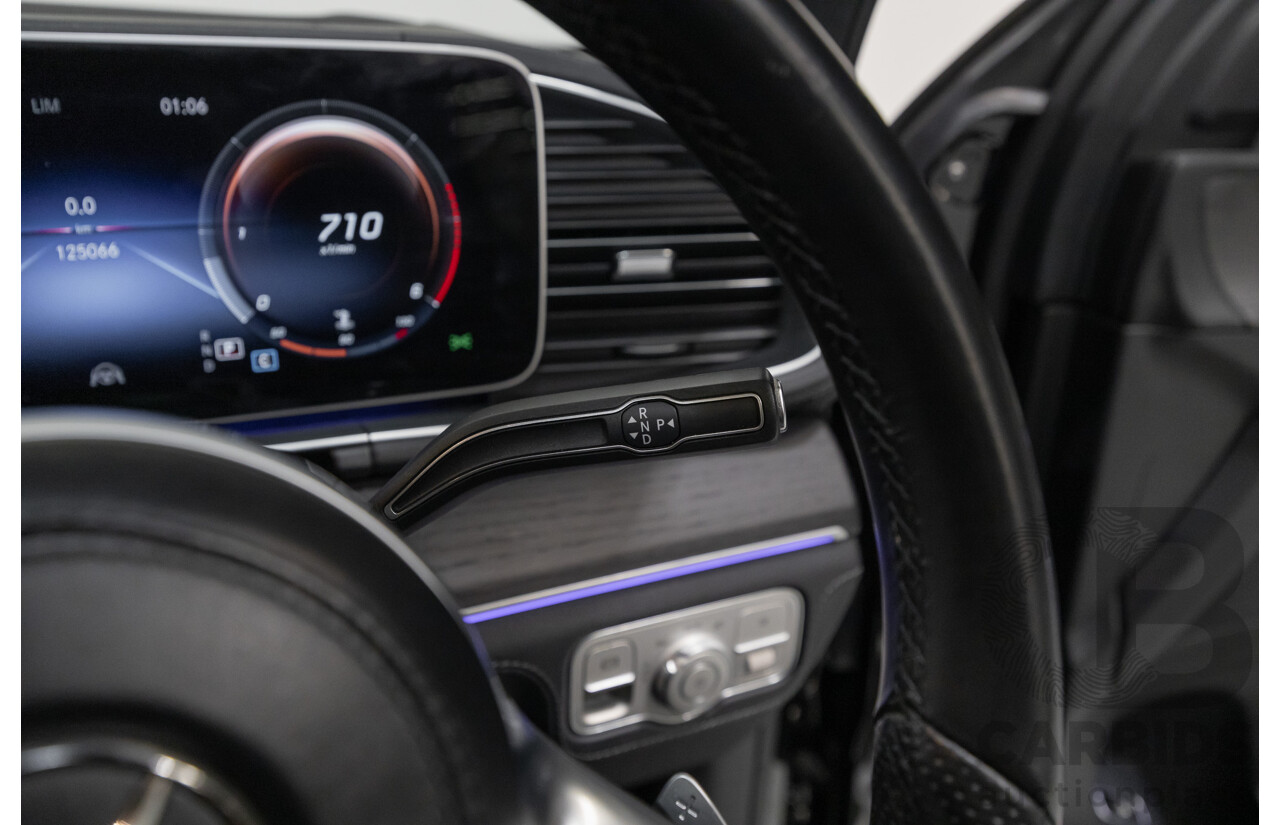 9/2021 Mercedes-Benz GLS 400d 4MATIC (AWD) X167 4d Wagon Obsidian Black Metallic / Wrapped Black Twin Turbo Diesel 2.9L