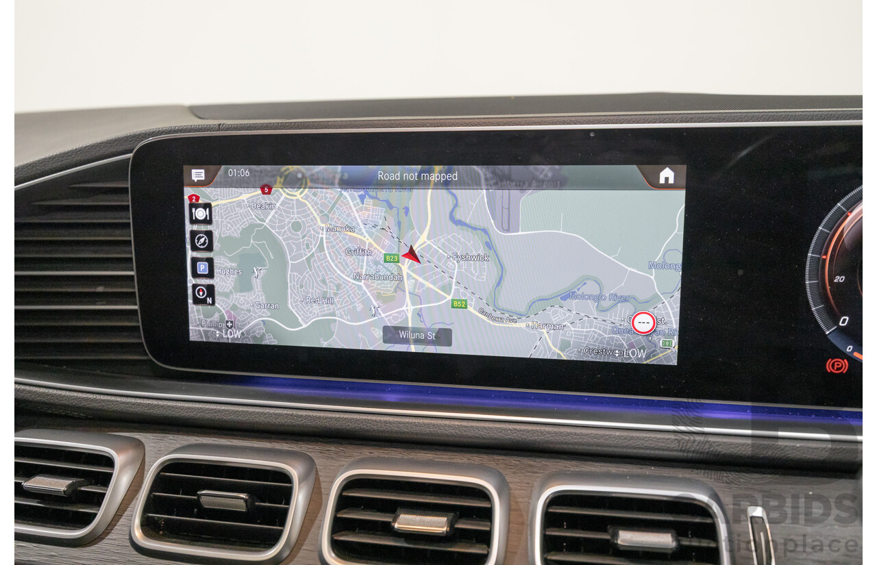 9/2021 Mercedes-Benz GLS 400d 4MATIC (AWD) X167 4d Wagon Obsidian Black Metallic / Wrapped Black Twin Turbo Diesel 2.9L