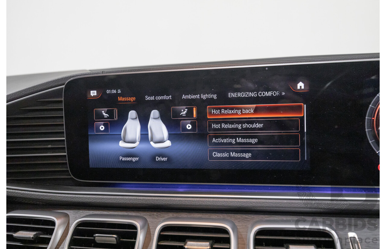9/2021 Mercedes-Benz GLS 400d 4MATIC (AWD) X167 4d Wagon Obsidian Black Metallic / Wrapped Black Twin Turbo Diesel 2.9L