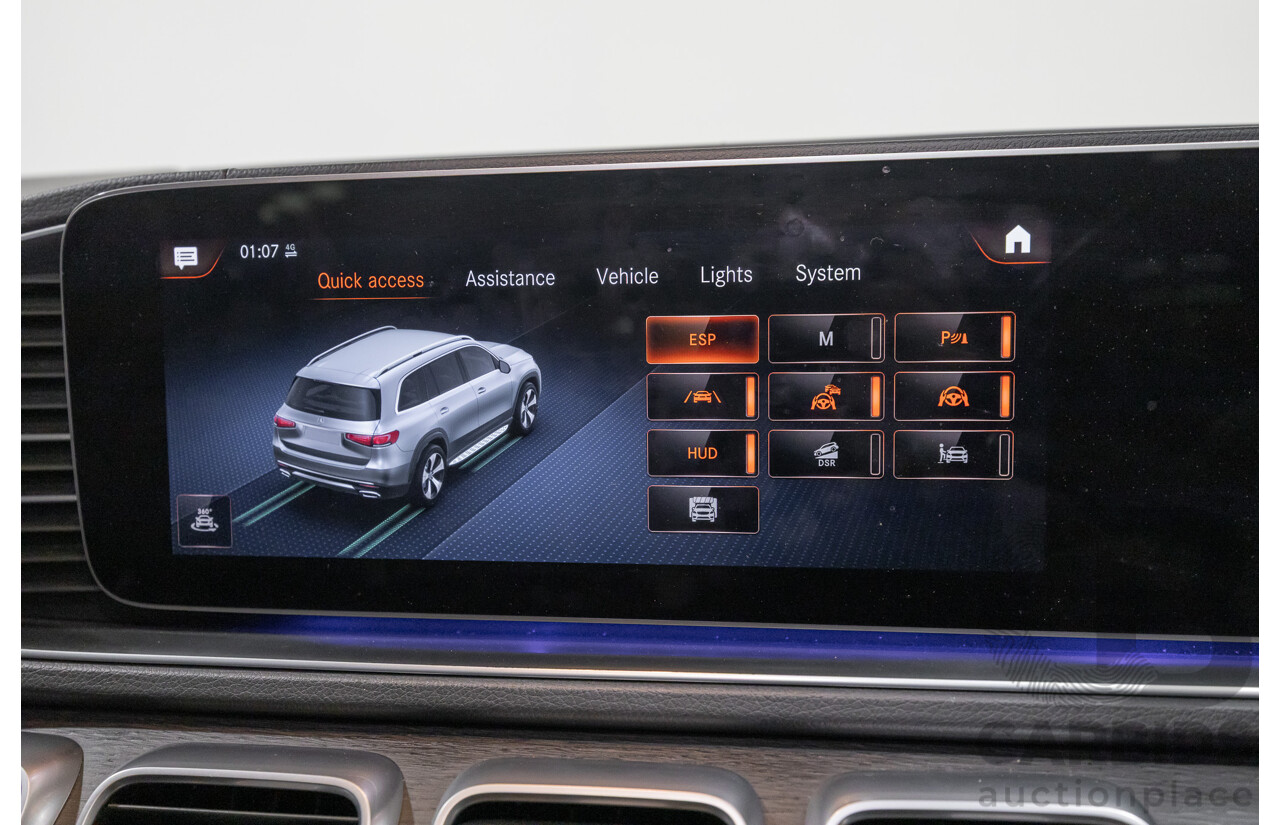 9/2021 Mercedes-Benz GLS 400d 4MATIC (AWD) X167 4d Wagon Obsidian Black Metallic / Wrapped Black Twin Turbo Diesel 2.9L