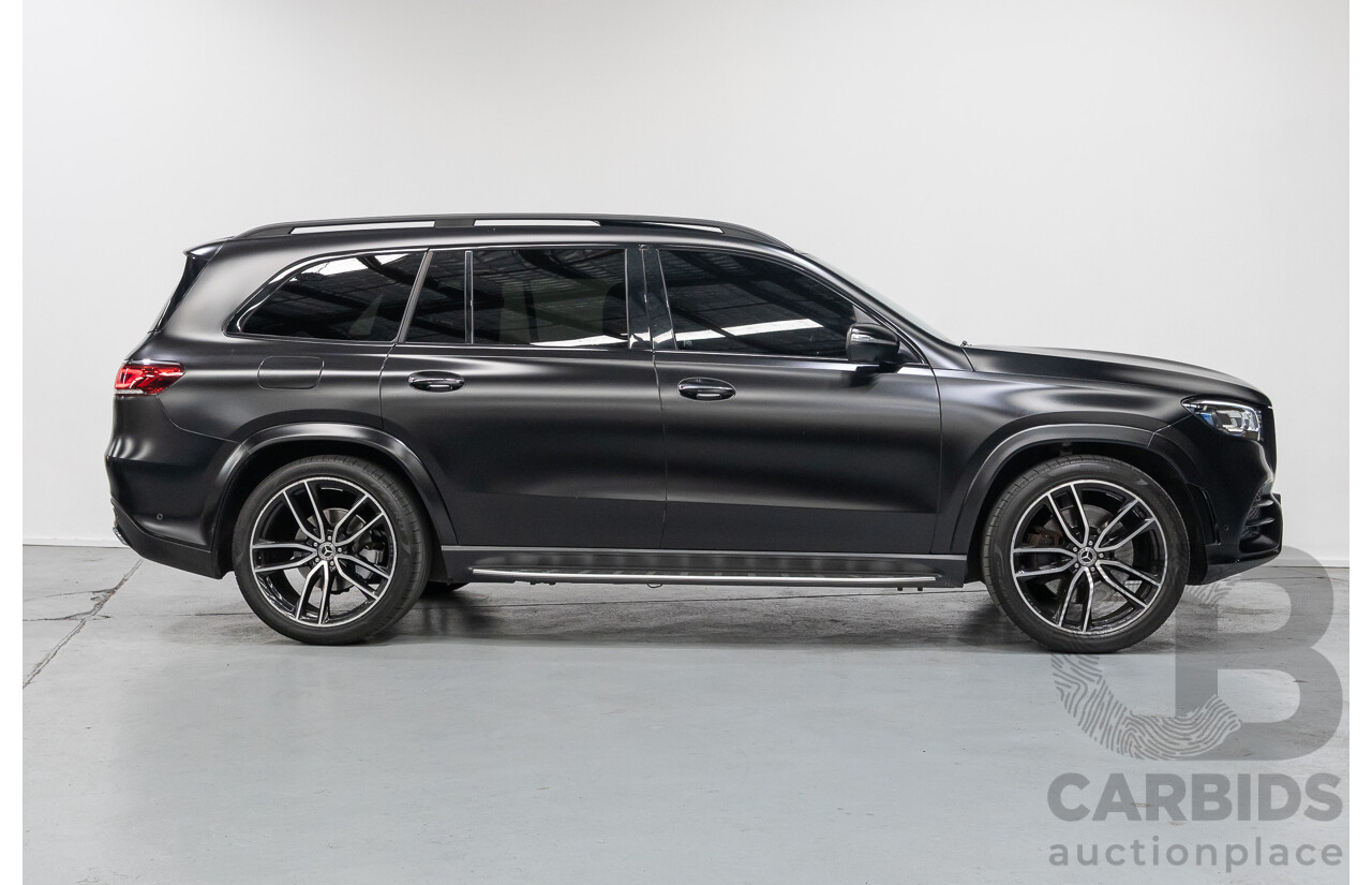 9/2021 Mercedes-Benz GLS 400d 4MATIC (AWD) X167 4d Wagon Obsidian Black Metallic / Wrapped Black Twin Turbo Diesel 2.9L