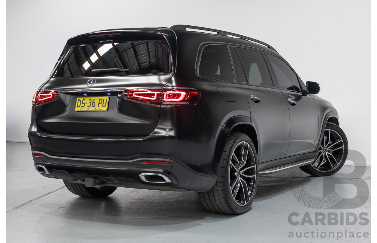 9/2021 Mercedes-Benz GLS 400d 4MATIC (AWD) X167 4d Wagon Obsidian Black Metallic / Wrapped Black Twin Turbo Diesel 2.9L