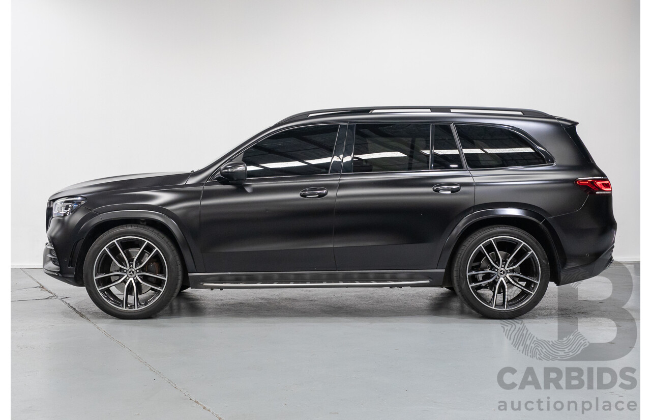 9/2021 Mercedes-Benz GLS 400d 4MATIC (AWD) X167 4d Wagon Obsidian Black Metallic / Wrapped Black Twin Turbo Diesel 2.9L