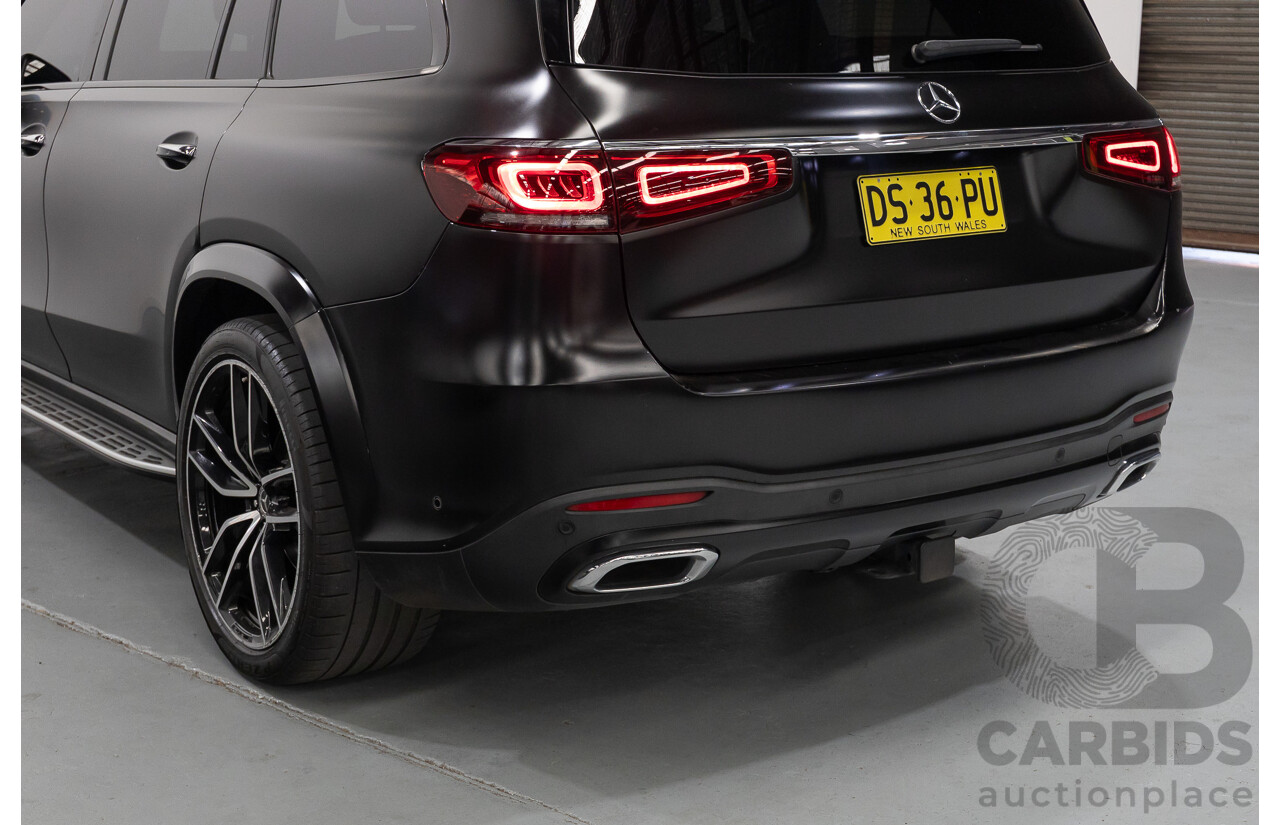 9/2021 Mercedes-Benz GLS 400d 4MATIC (AWD) X167 4d Wagon Obsidian Black Metallic / Wrapped Black Twin Turbo Diesel 2.9L