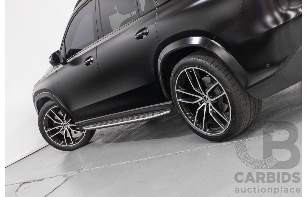 9/2021 Mercedes-Benz GLS 400d 4MATIC (AWD) X167 4d Wagon Obsidian Black Metallic / Wrapped Black Twin Turbo Diesel 2.9L