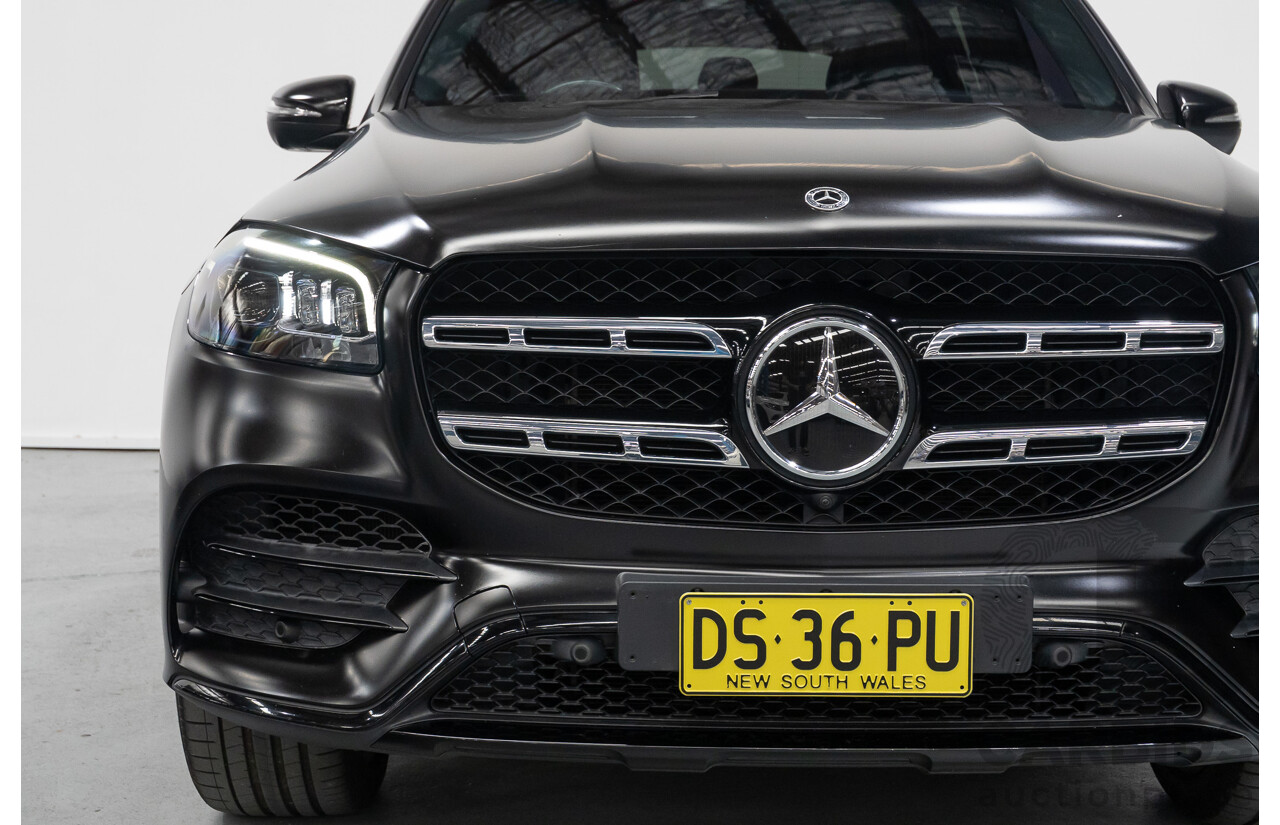 9/2021 Mercedes-Benz GLS 400d 4MATIC (AWD) X167 4d Wagon Obsidian Black Metallic / Wrapped Black Twin Turbo Diesel 2.9L