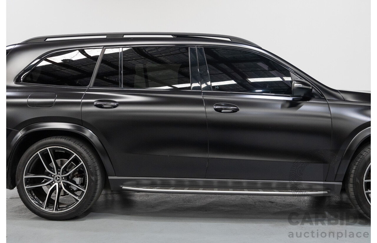 9/2021 Mercedes-Benz GLS 400d 4MATIC (AWD) X167 4d Wagon Obsidian Black Metallic / Wrapped Black Twin Turbo Diesel 2.9L